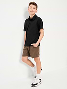 Image number 1 showing, Short-Sleeve Textured Mesh Polo Shirt for Boys