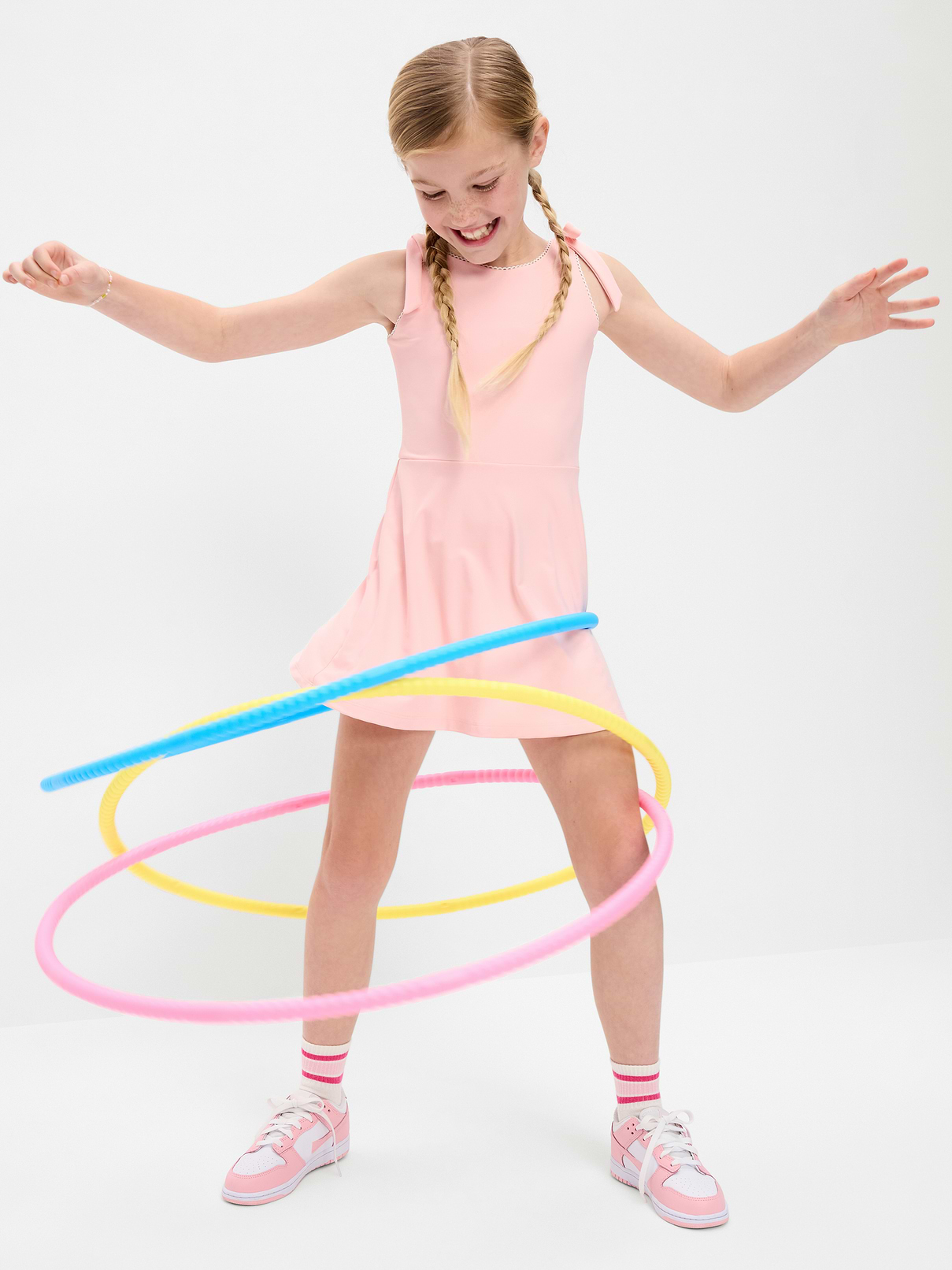 Image number 1 showing, PowerSoft Sleeveless Tie-Strap Athletic Dress for Girls