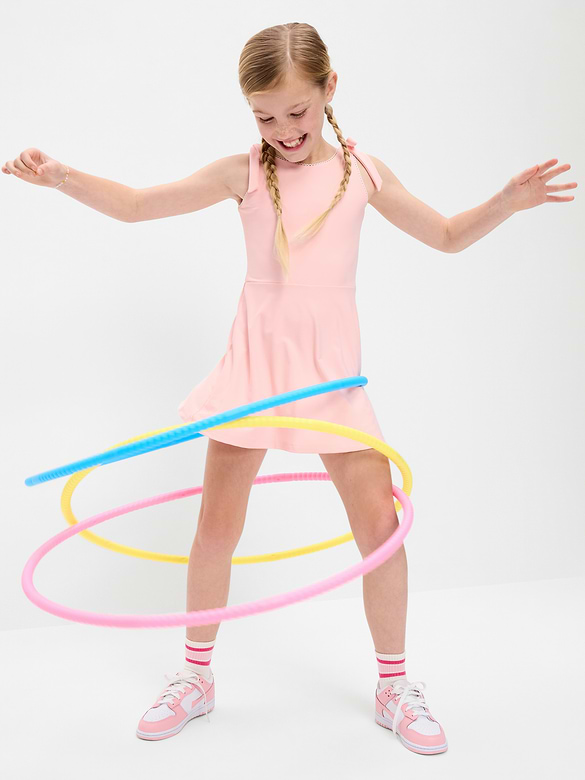 PowerSoft Sleeveless Tie-Strap Athletic Dress for Girls