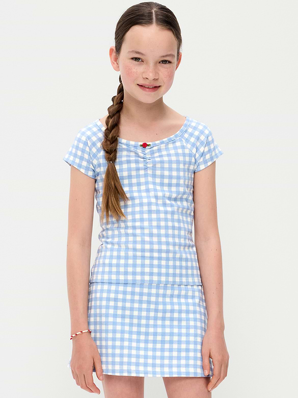 Fitted Off-Shoulder Top for Girls