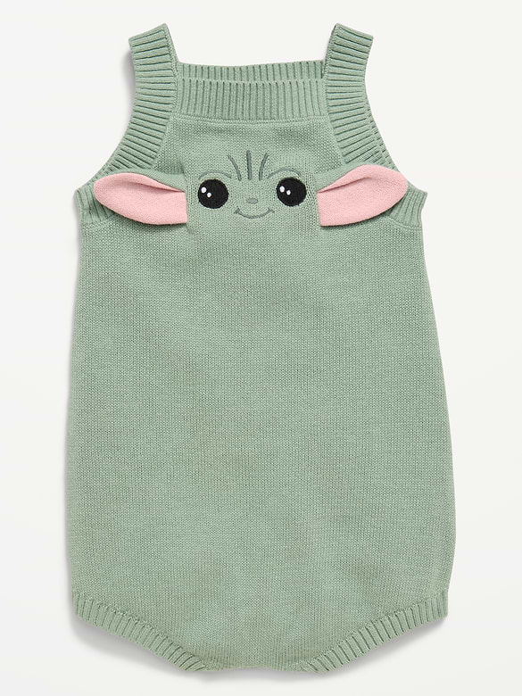 Star Wars™ Grogu Sleeveless Sweater-Knit One-Piece Romper for Baby