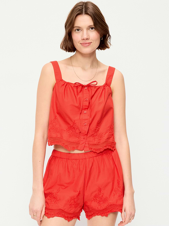 Tie-Front Cami Tank Top