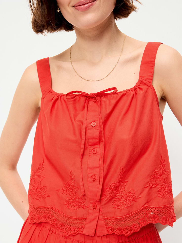 L'image numéro 4 présente Camisole nouée à l'avant