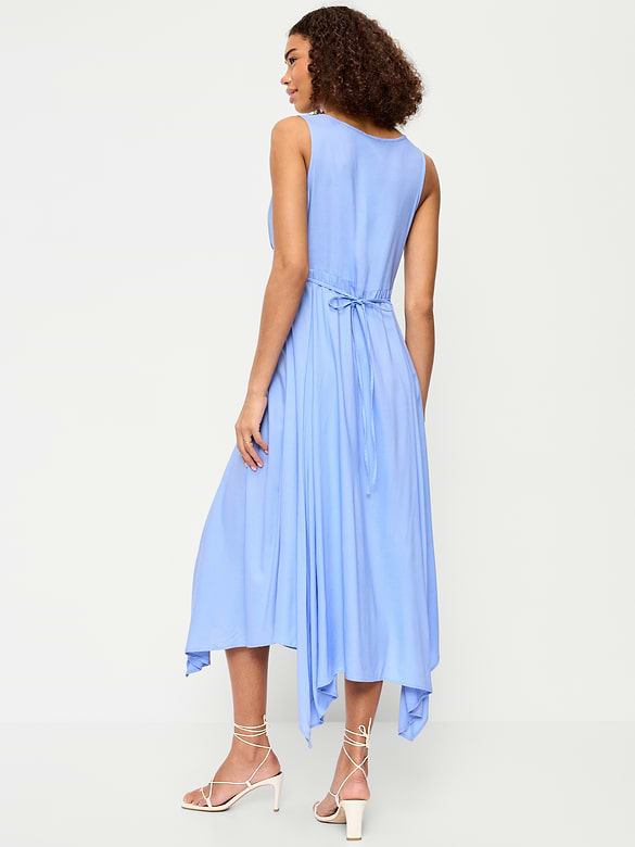 Handkerchief Hem Midi Dress