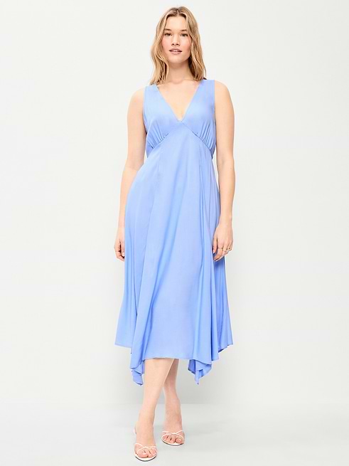 blue handkerchief dress Hem Midi _okendo:syndication_key:CL134931002 Size:4-5 Years (120cm) Adult Cat Adaptive Costume wear dress is made