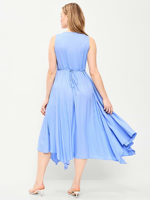 Handkerchief Hem Midi Dress
