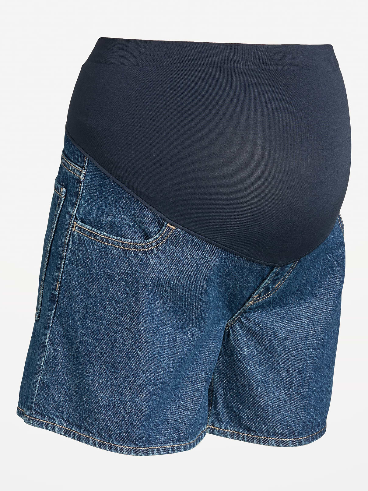 L'image numéro 2 présente Short coupe généreuse à panneau couvrant de maternité, entrejambe de 12,5 cm