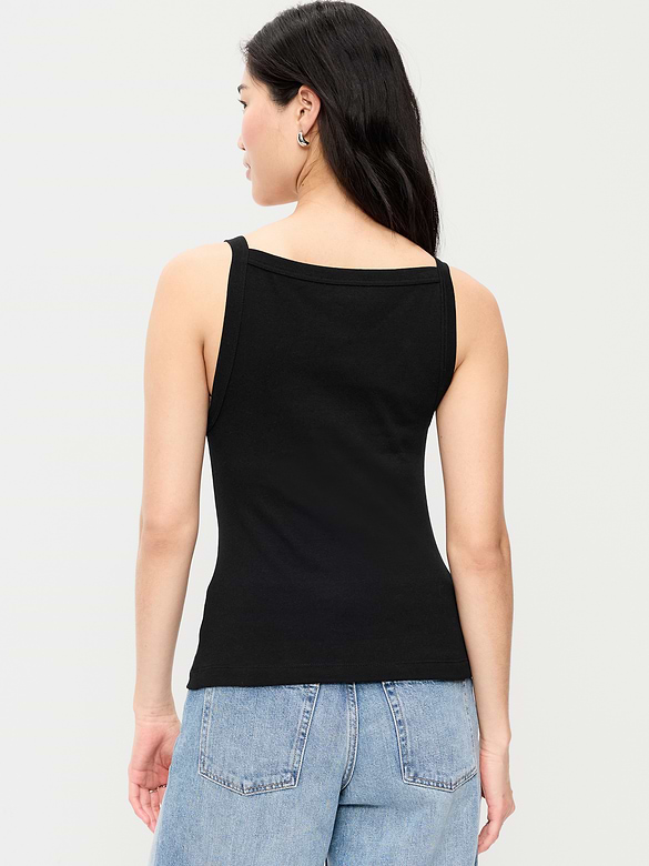 Snug Apron-Neck Tank Top