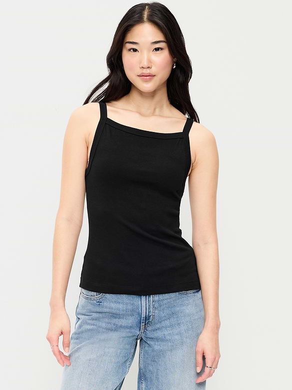 Snug Apron-Neck Tank Top