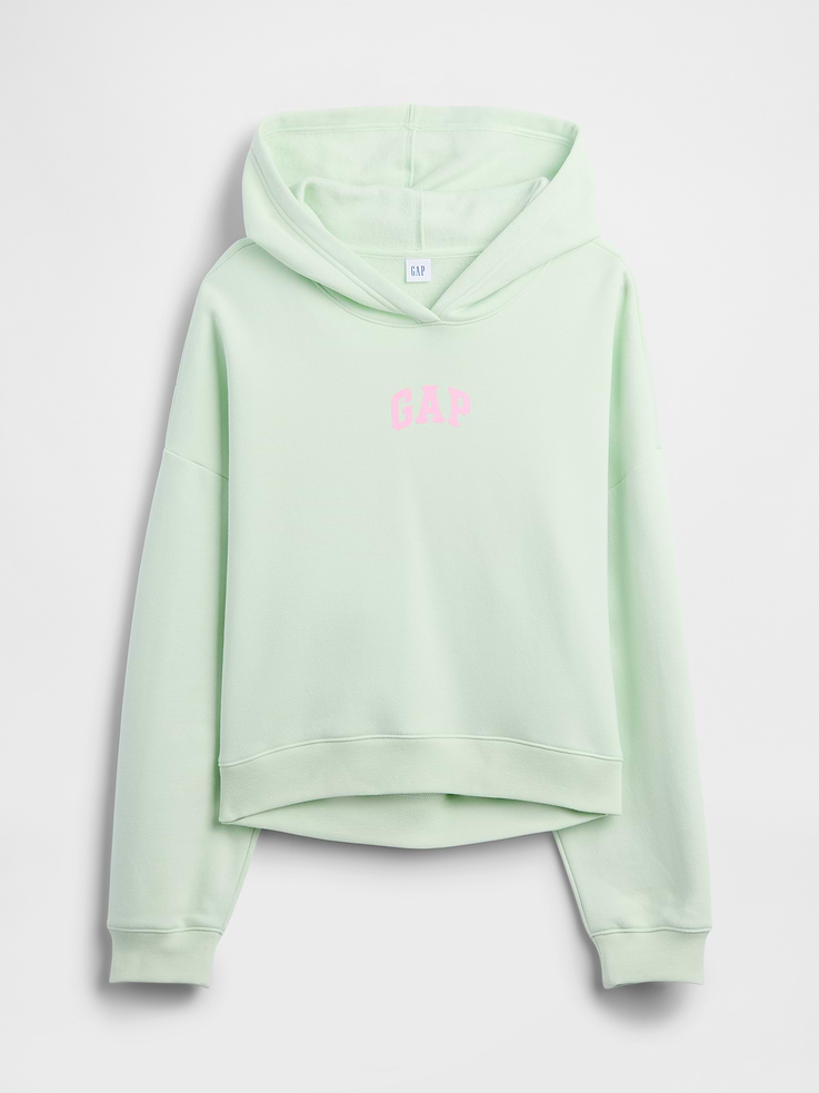 Image 5 of 5, Relaxed Gap Mini-Logo Cropped Hoodie