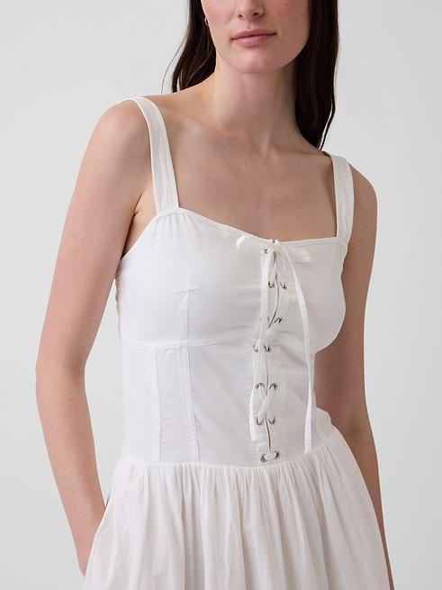 Lace-Up Corset Maxi Dress