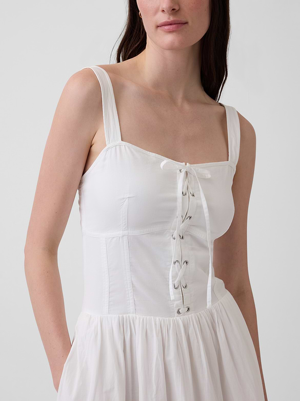 Lace-Up Corset Maxi Dress