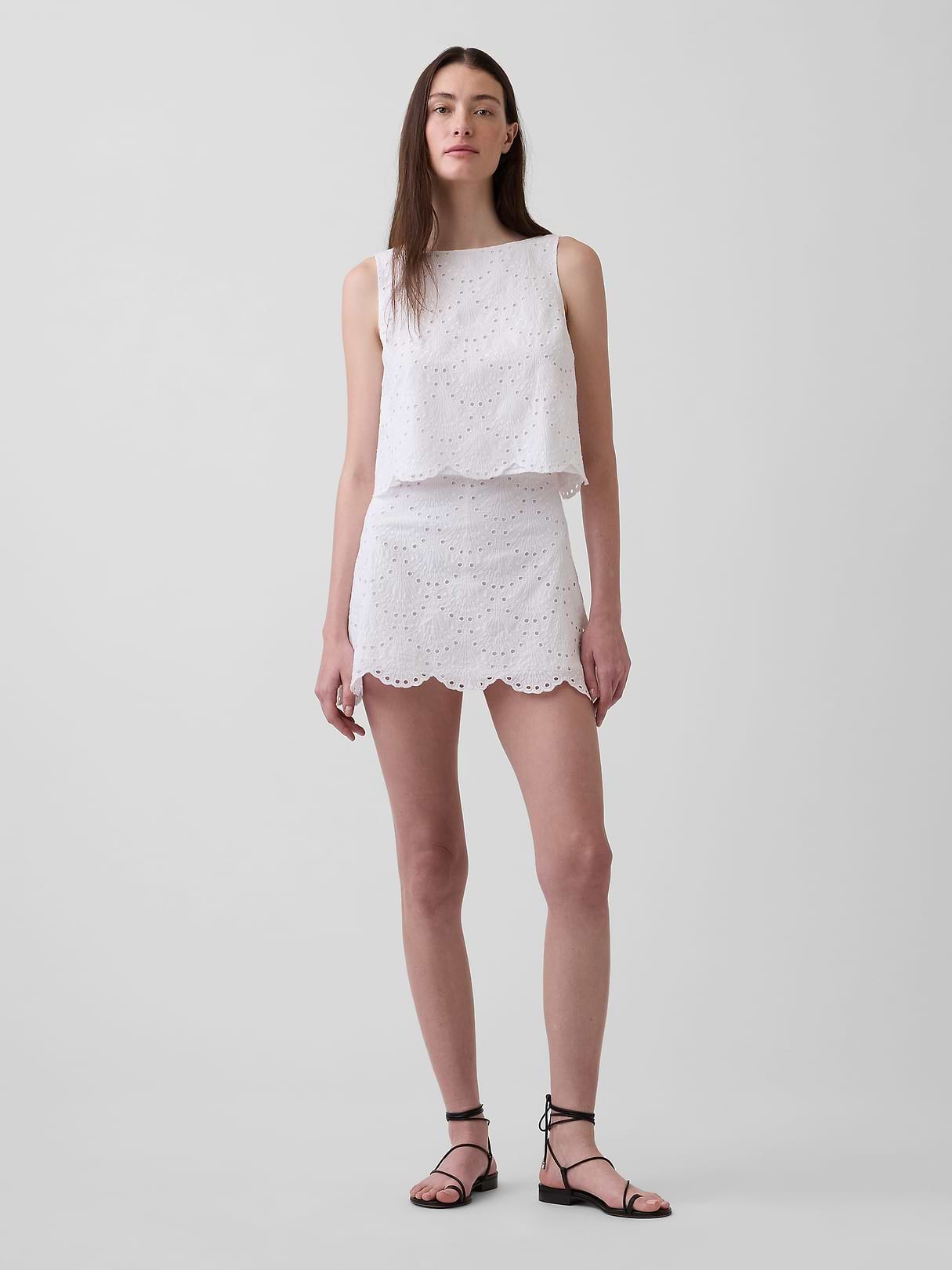 Eyelet Mini Skort | Gap