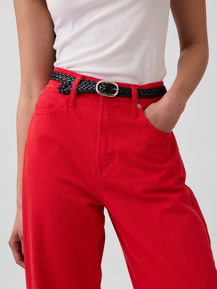 Image number 6 showing, High Rise Barrel Jeans