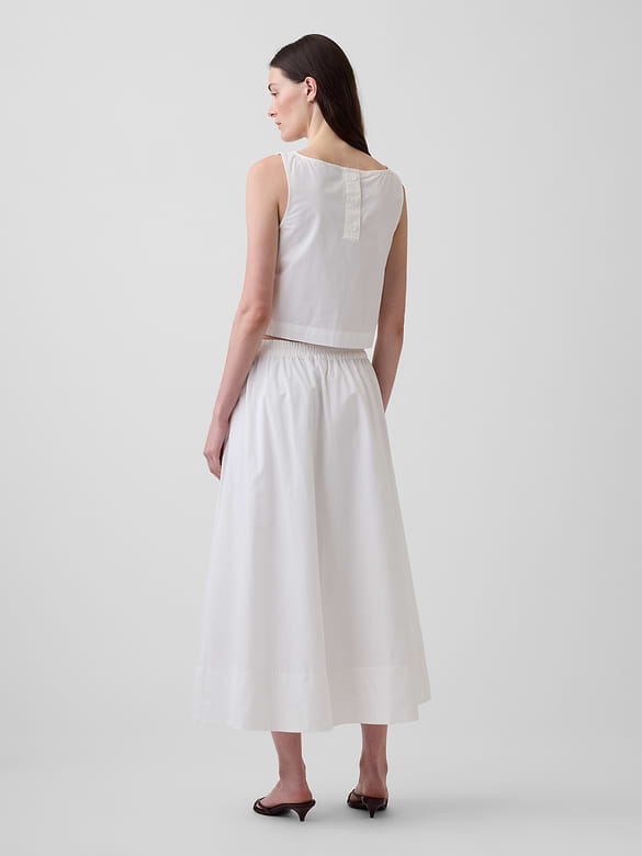 Poplin Maxi Skirt