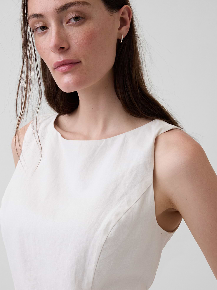 Image number 4 showing, Linen-Blend Boatneck Top