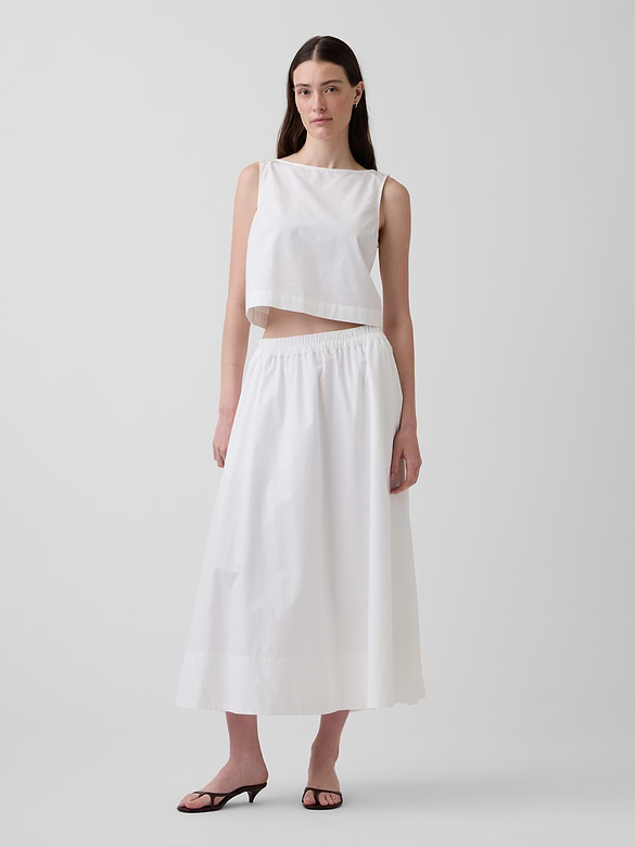 Poplin Maxi Skirt