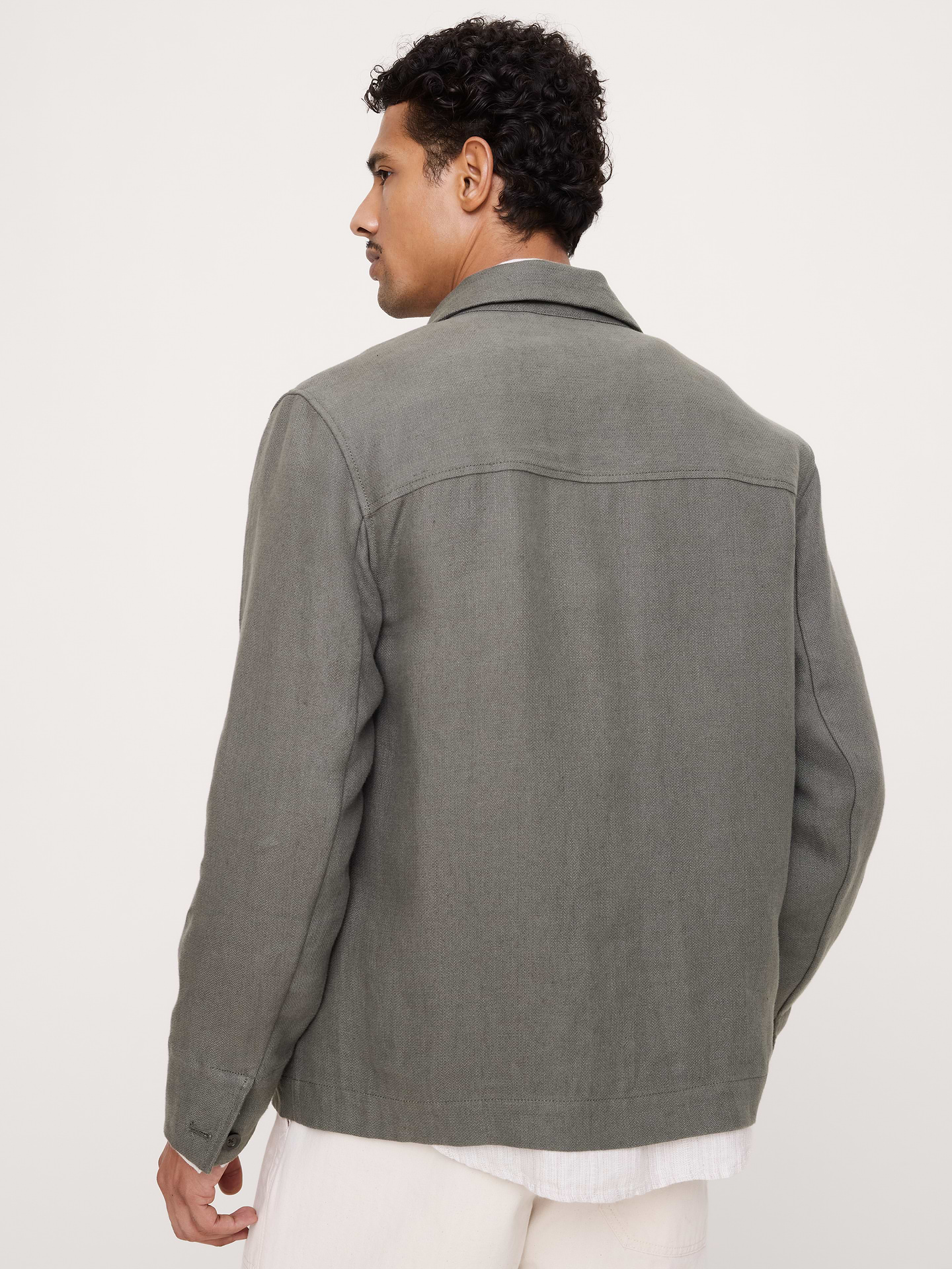Image number 3 showing, Linen Four-Pocket Shirt Jacket
