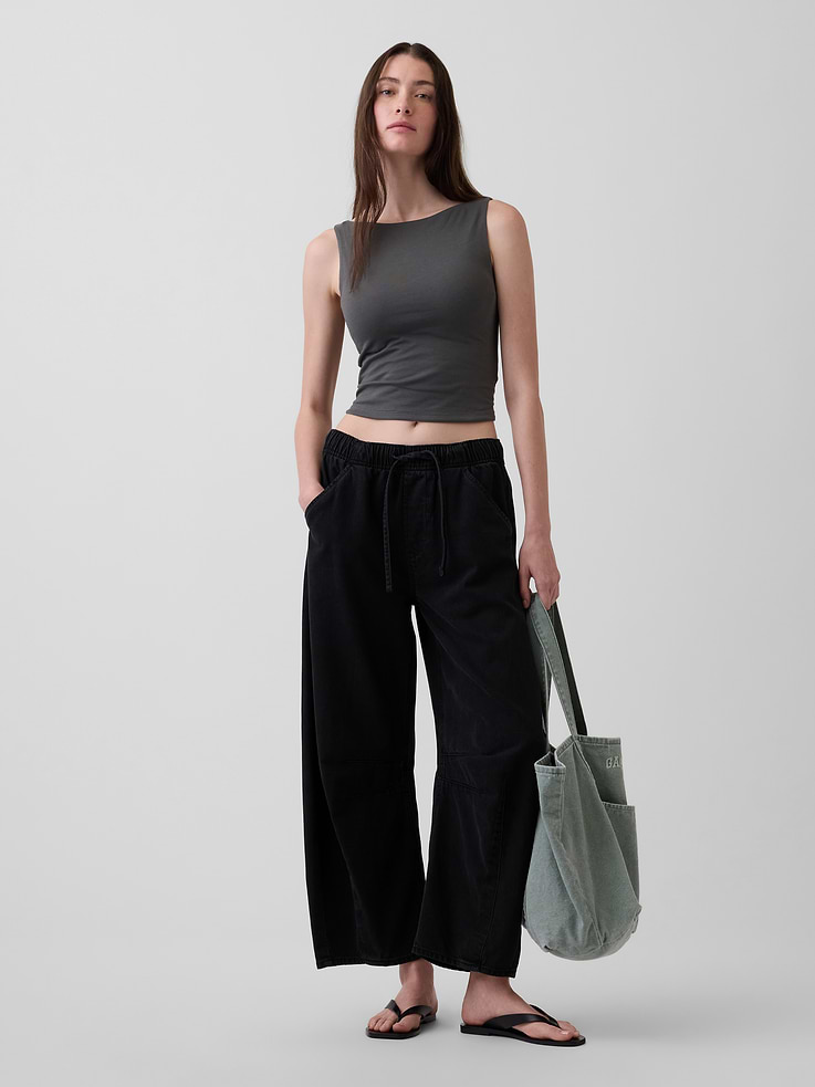 Image number 2 showing, CloseKnit Jersey Boatneck Crop Tank Top