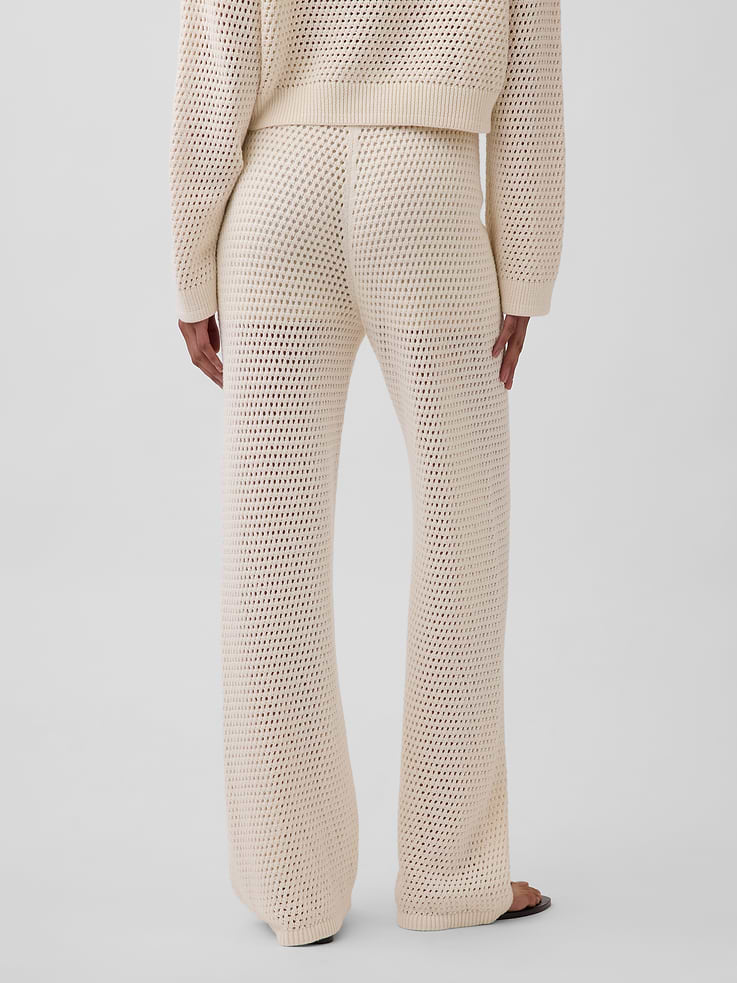 Image number 4 showing, 100% Cotton Crochet Sweater Pants
