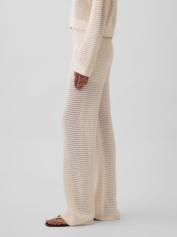 100% Cotton Crochet Sweater Pants