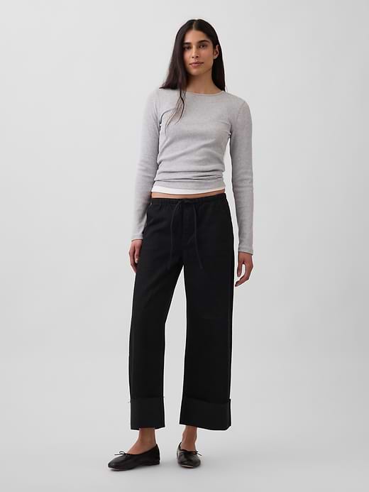 Low Rise UltraSoft Easy '90s Loose Crop Jeans - Black wash by Gap