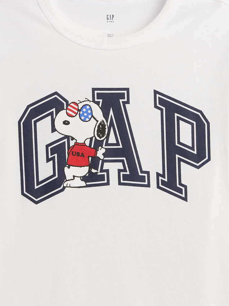 Image 3 of 3, GapKids Peanuts Logo T-Shirt