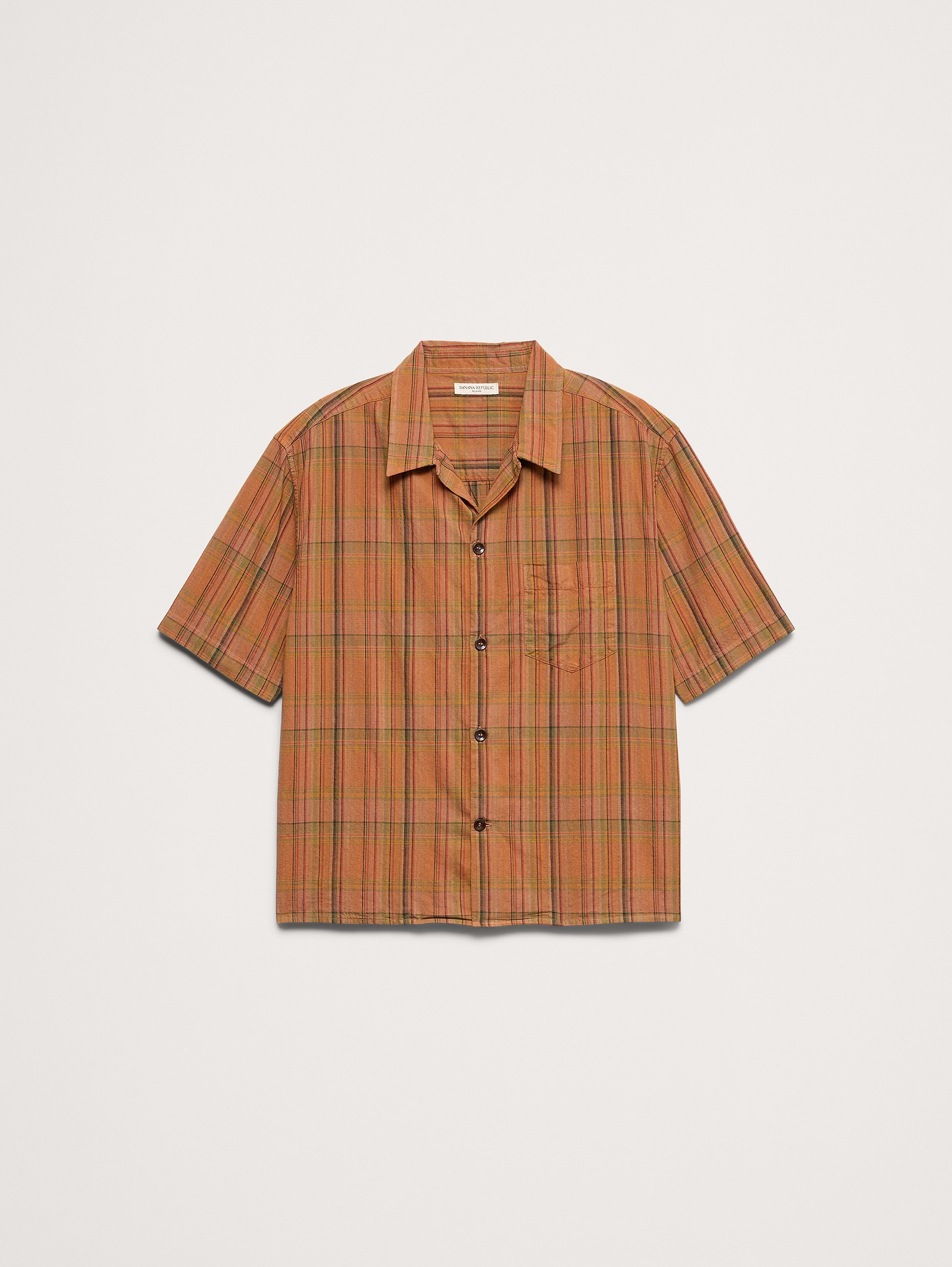 L'image numéro 4 présente Chemise décontractée à manches courtes en coton été léger