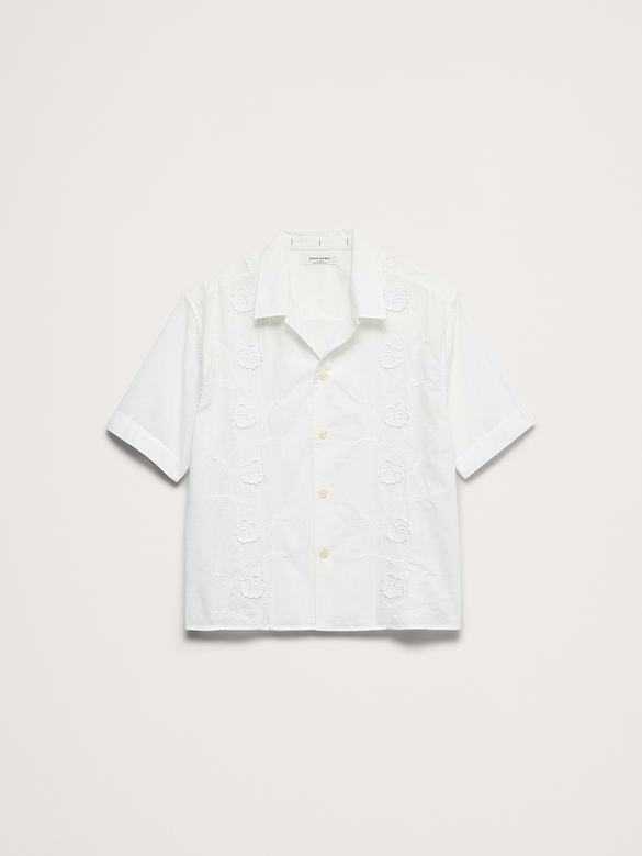 Relaxed-Fit Embroidered Cotton Resort Shirt