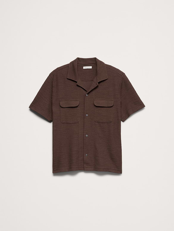 Textured Knit Resort Shirt