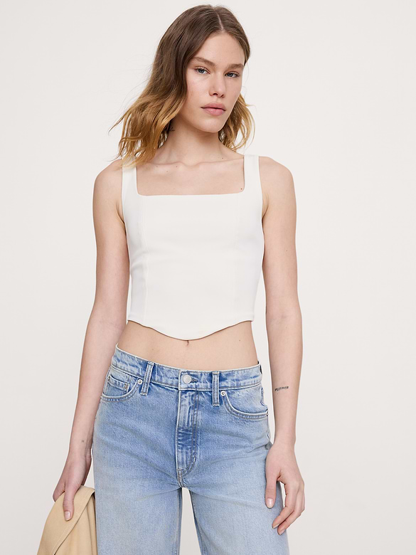 Sculpted-Stretch Corset Tank