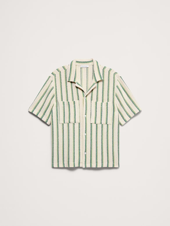 Stripe Knit Resort Shirt