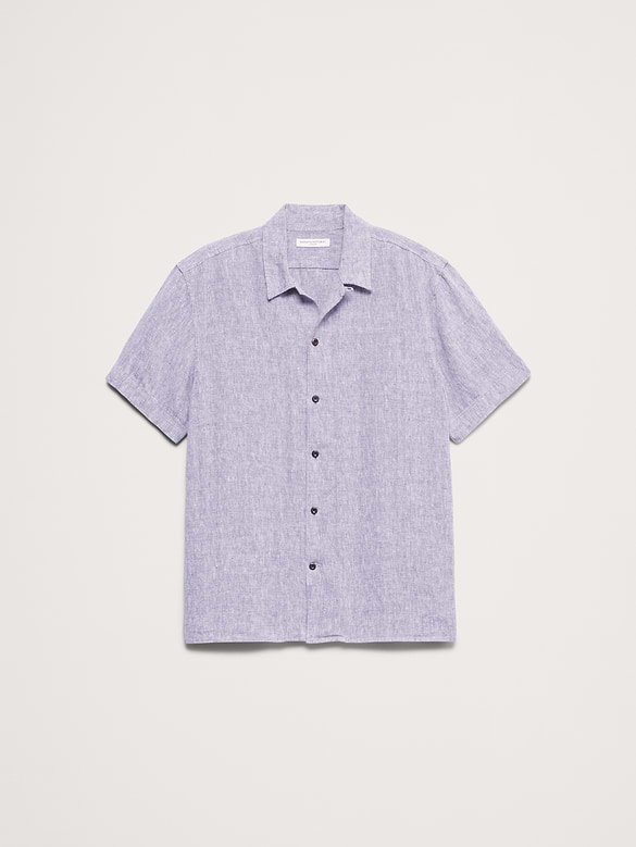 Standard-Fit Midweight Linen Resort Shirt