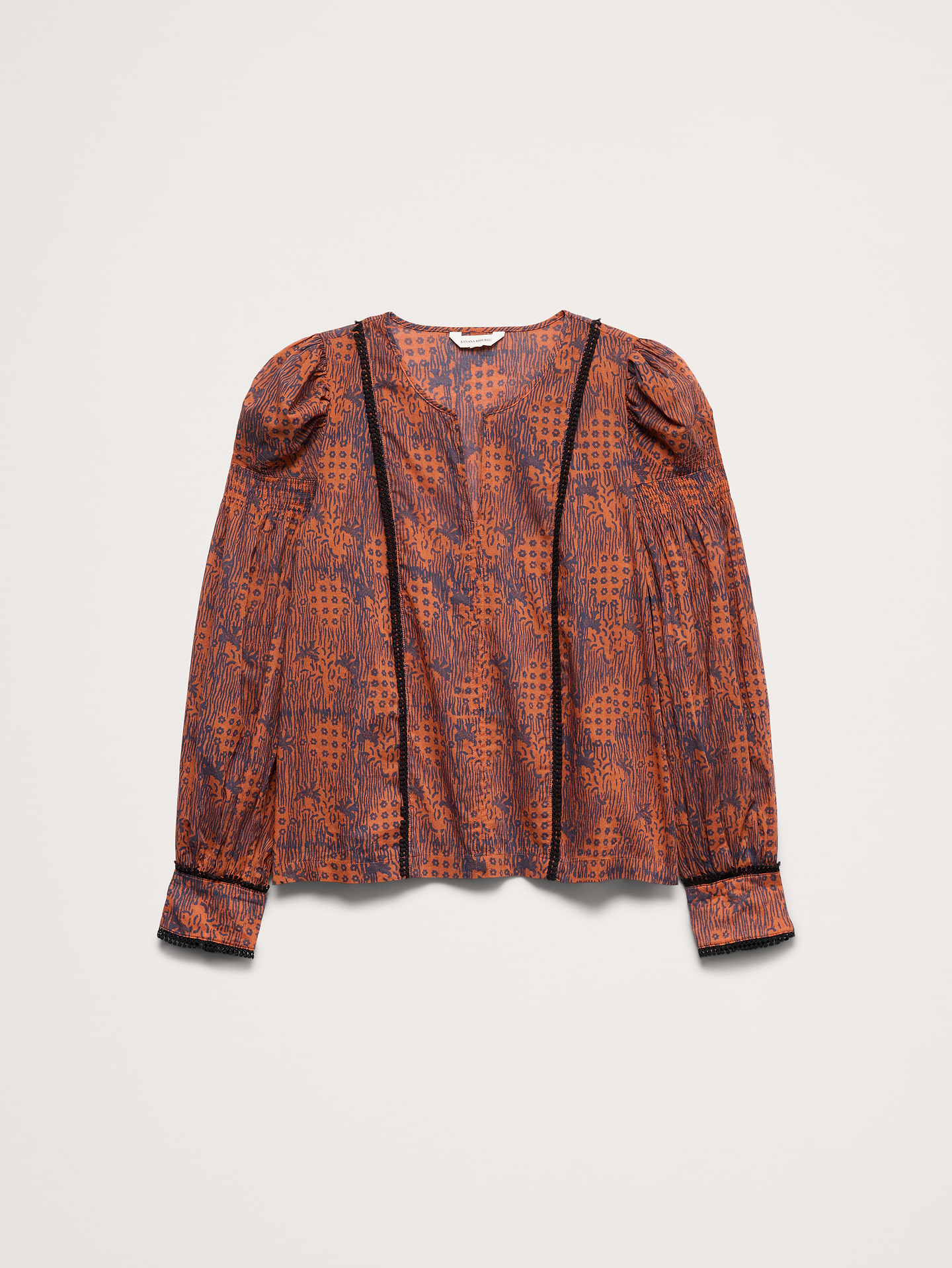 Image number 5 showing, Lightweight Cotton Puff-Sleeve Top