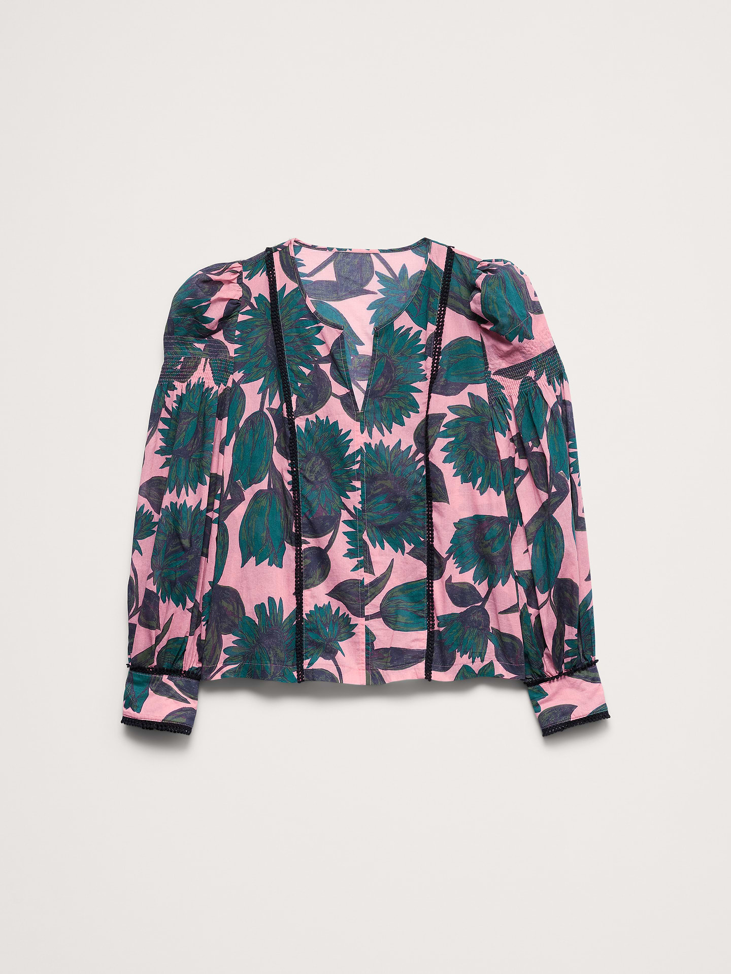 Image number 5 showing, Lightweight Cotton Puff-Sleeve Top