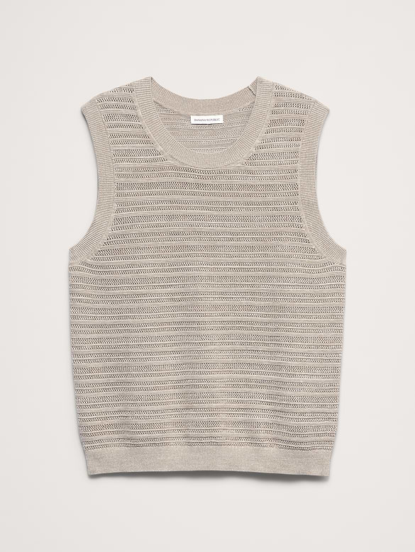Cotton-Linen Mesh Tank