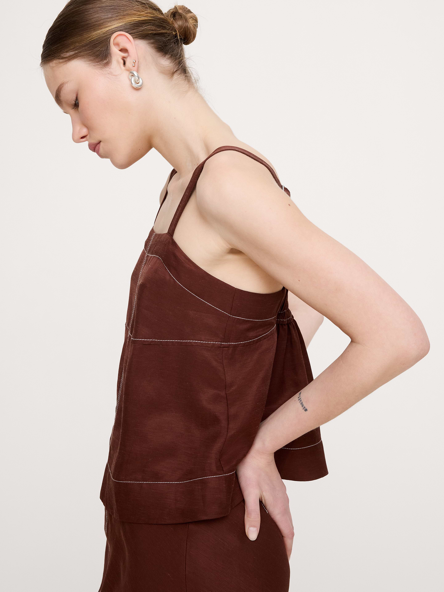 Image number 7 showing, Viscose-Linen Tank