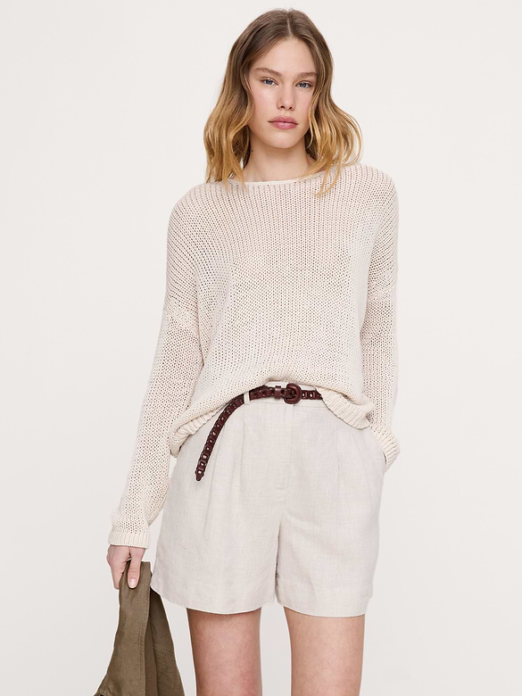 Coastal Cotton Crew-Neck Sweater