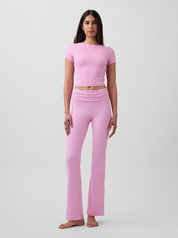 Image number 2 showing, GapFit Smooth Reversible Wrap Crop Top
