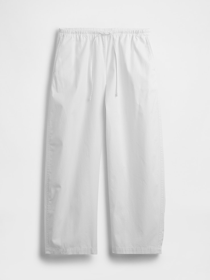 L'image numéro 6 présente Pantalon coupe baril confort en popeline