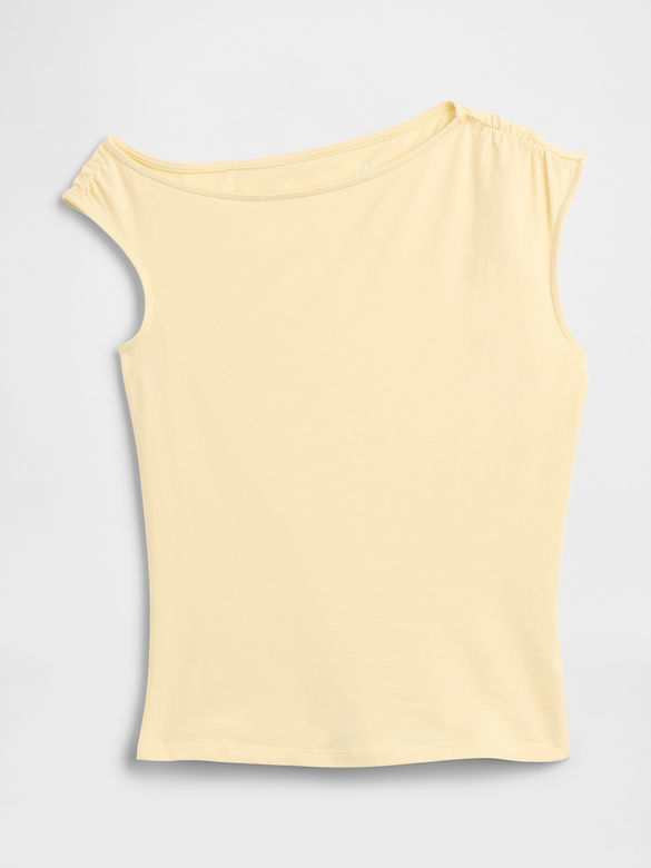 Stretch Jersey Off-Shoulder Top