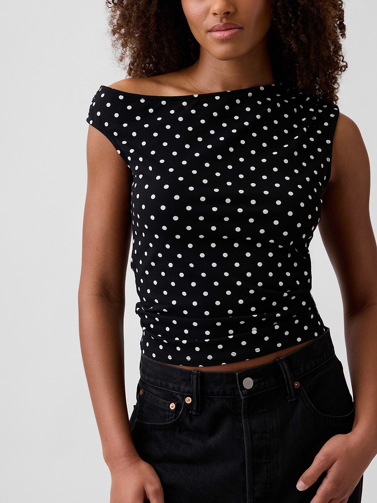 Image number 4 showing, Stretch Jersey Off-Shoulder Top