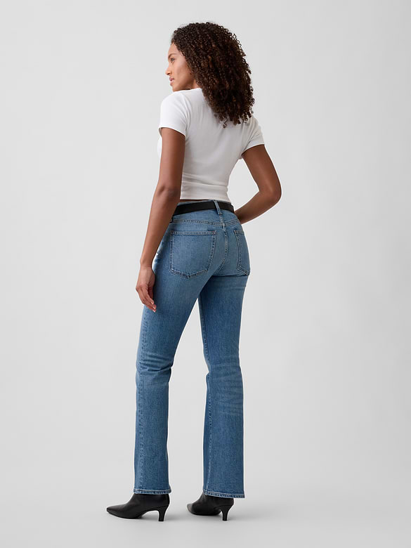 Mid Rise Boot Jeans