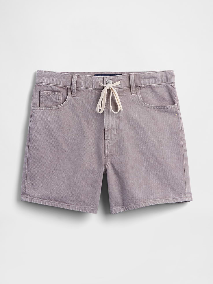 Image number 5 showing, Drawstring Denim Midi Shorts