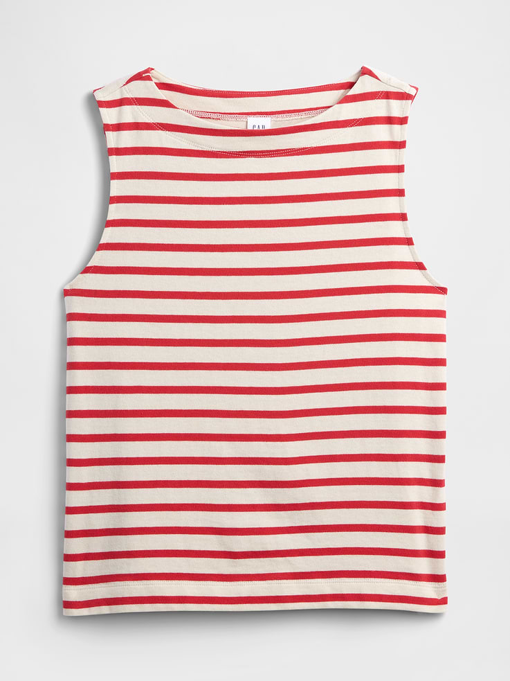 Image 5 of 5, Stripe Boatneck Top