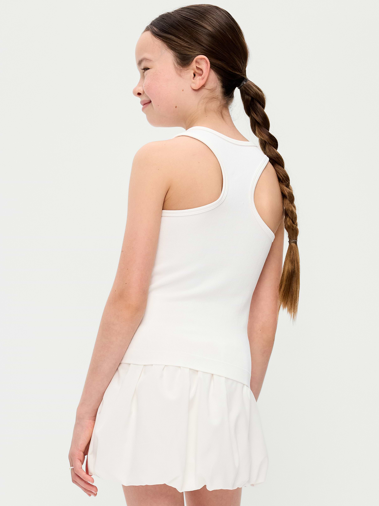 Image number 2 showing, Fitted Seamless Ribbed Racerback Performance Top for Girls