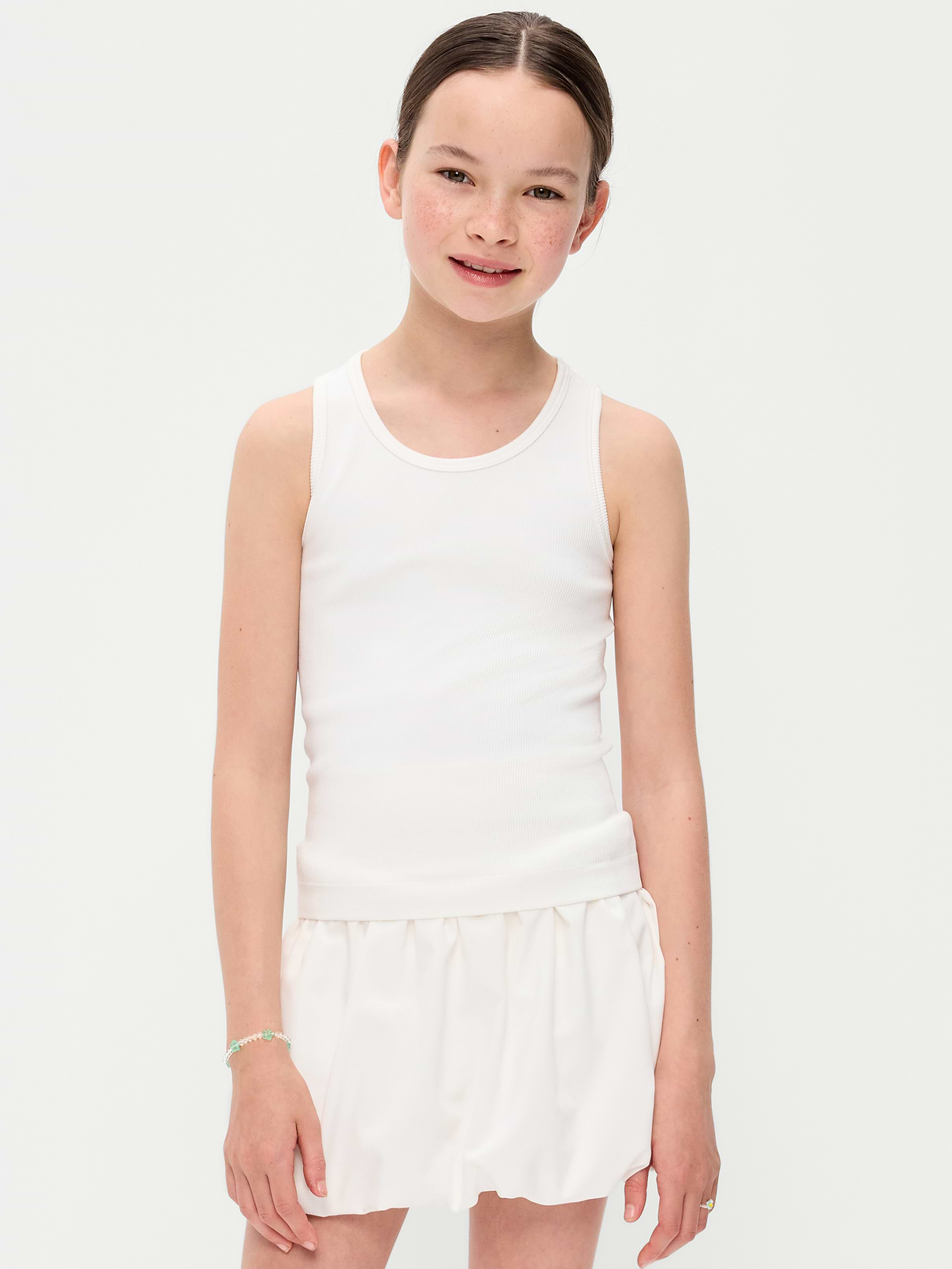 Image number 1 showing, Fitted Seamless Ribbed Racerback Performance Top for Girls