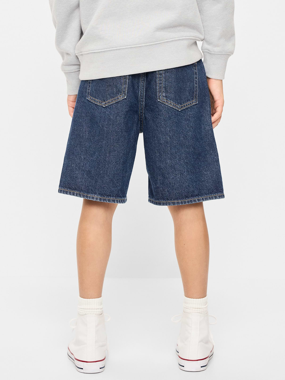 Image number 2 showing, Knee Length Baggy Jean Shorts for Boys
