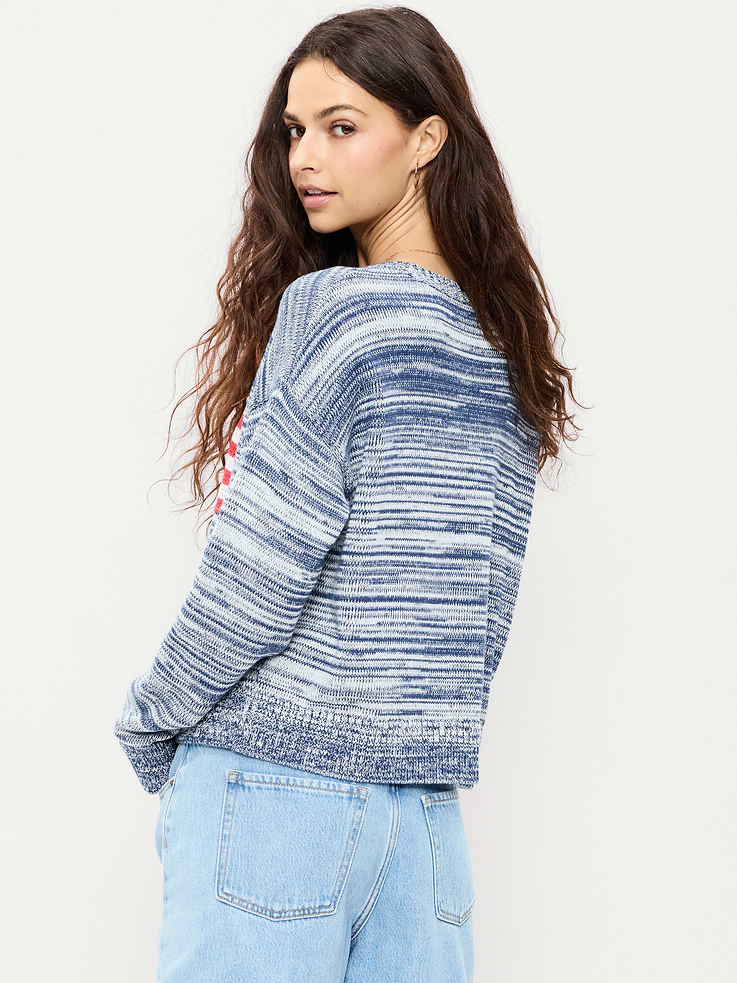 Image number 2 showing, Seaside Cotton Long-Sleeve Flag Sweater