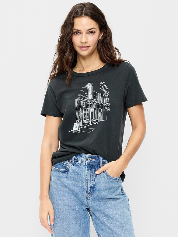 EveryWear Crew-Neck Logo-Graphic T-Shirt